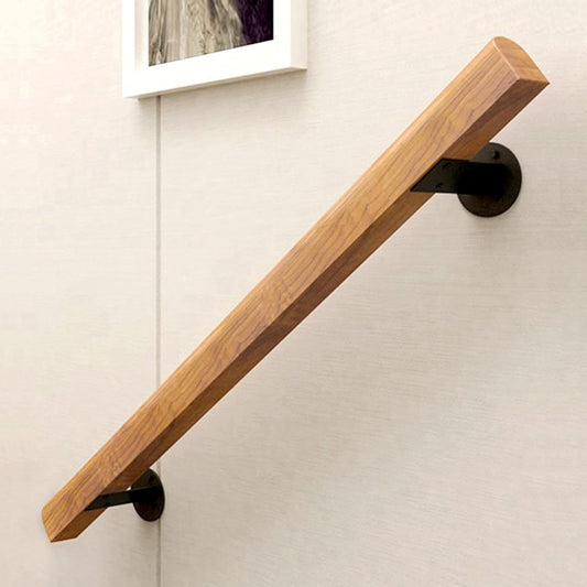4FT Wooden Stair Handrails, Hand Railings for Stairs Indoor Outdoor, Sturdy Safety Wall Mount Support, Non-Slip Staircase Handrail for Home Garden Corridor, Lofts Decking, Kindergarten Guardrail