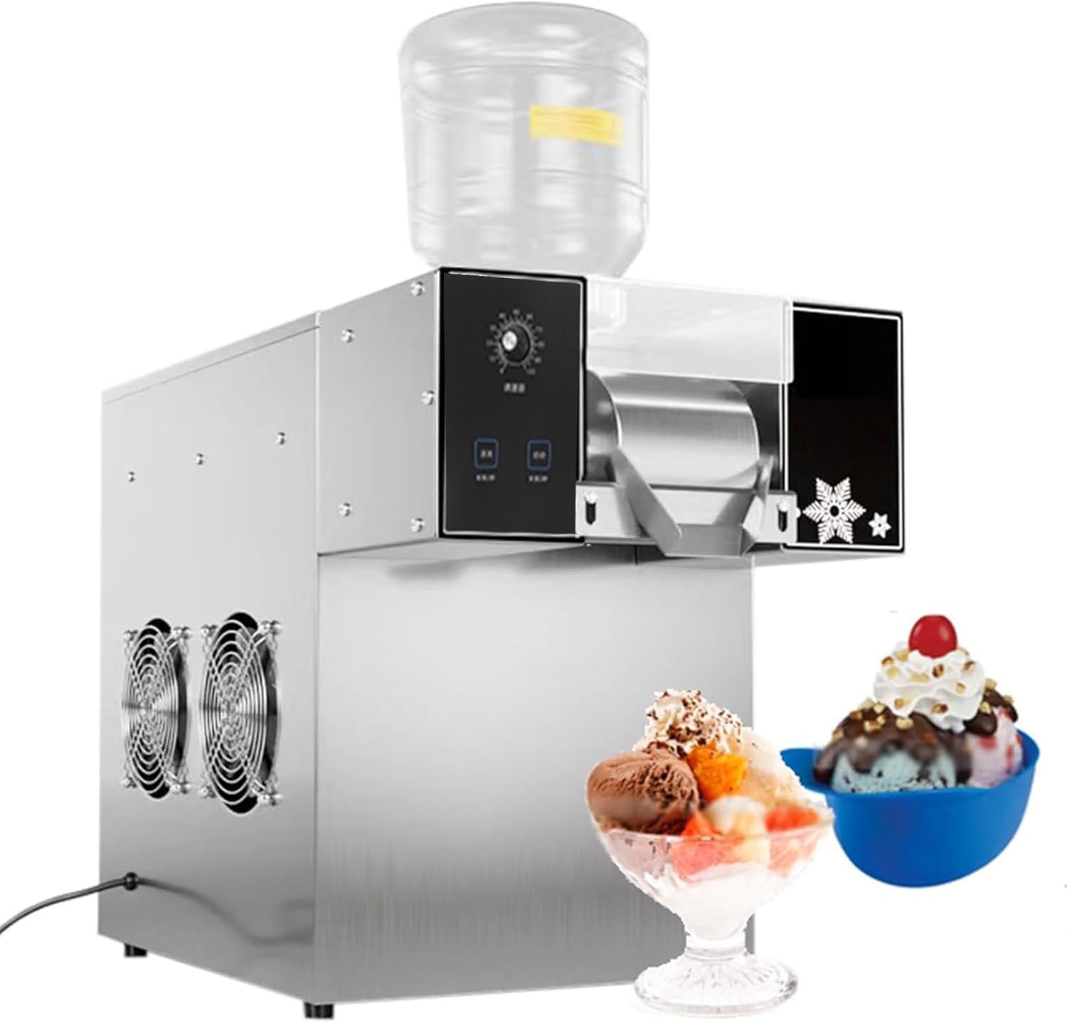 Commercial Korean Kakigori Mesin Es Bingsoo Snow Snowflake Flake Cream Crusher Maker Shaved Ice Shaver Bingsu Making Machine (Mechanical 60KG)