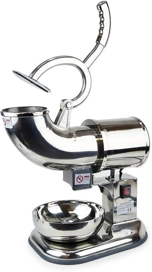 ZY-SB114 All Stainless Steel Commercial Electric Ice Shaver Ice Crusher Sand Ice Machine Dual-Blade