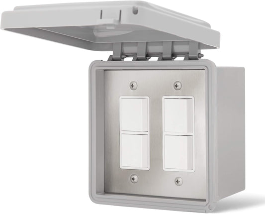 Infratech Dual Duplex Stack Switch, Surface Mount Control W/Weatherproof Cover, 14-4325