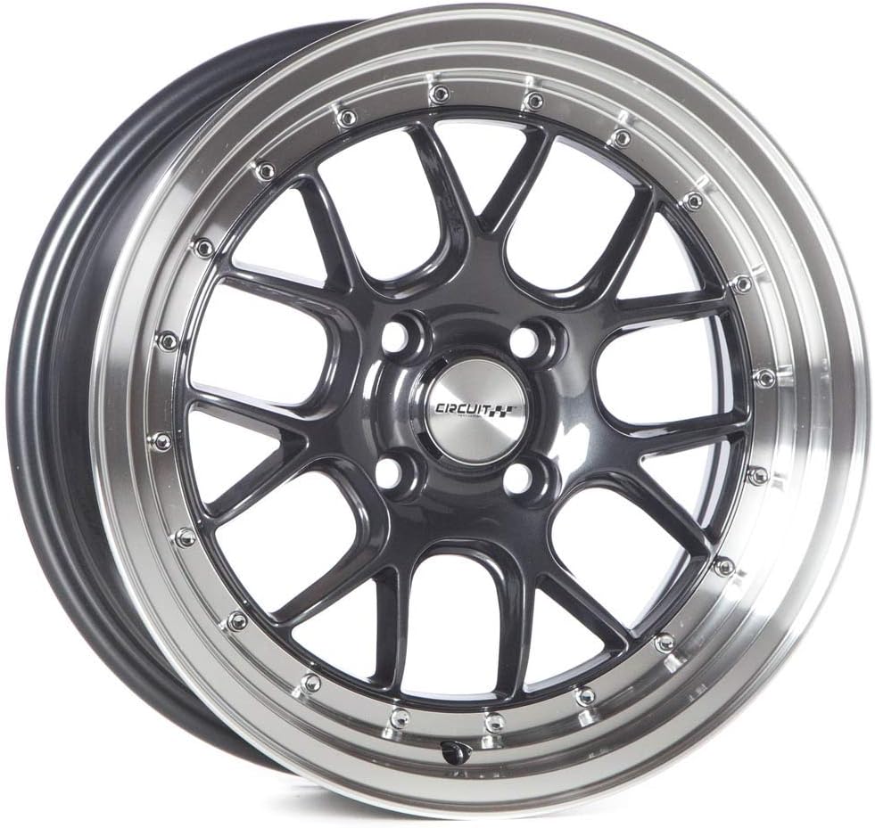 Circuit Performance CP27 15x7 Gun Metal 4-100 [+35mm] Wheels Rims compatible with Honda Civic, Acura Integra, Mazda Miata