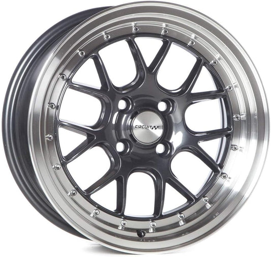 Circuit Performance CP27 15x7 Gun Metal 4-100 [+35mm] Wheels Rims compatible with Honda Civic, Acura Integra, Mazda Miata