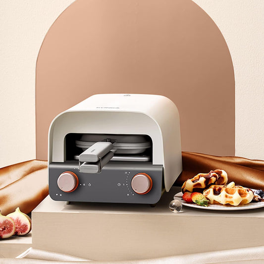 Italian Waffle Maker, Retro Style, Oven Design, Double-Sided Heating, Non-Stick, Easy to Clean, Making Sandwiches, Breakfast