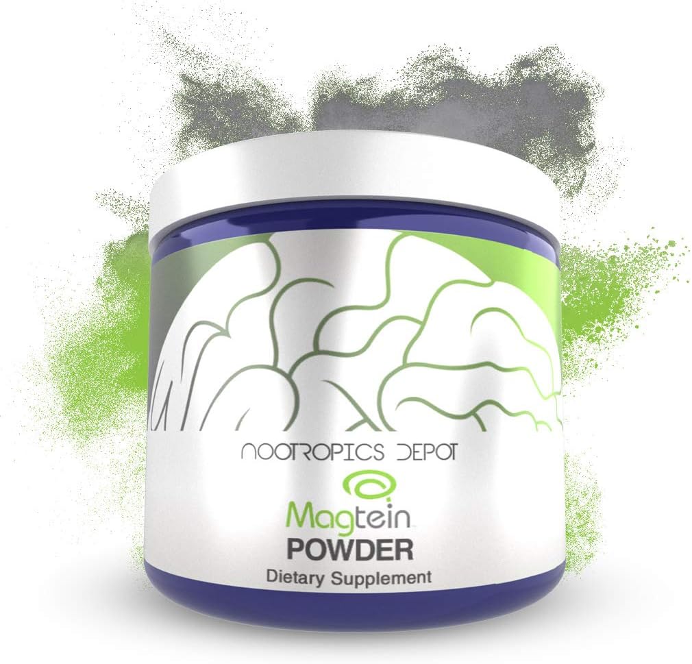 Nootropics Depot Magtein Magnesium L-Threonate Powder | 120 Grams | Mineral Supplement, Natural | Supports Mitochondrial Function, Cognitive Function | Promotes Heart & Cardiosvascular Health