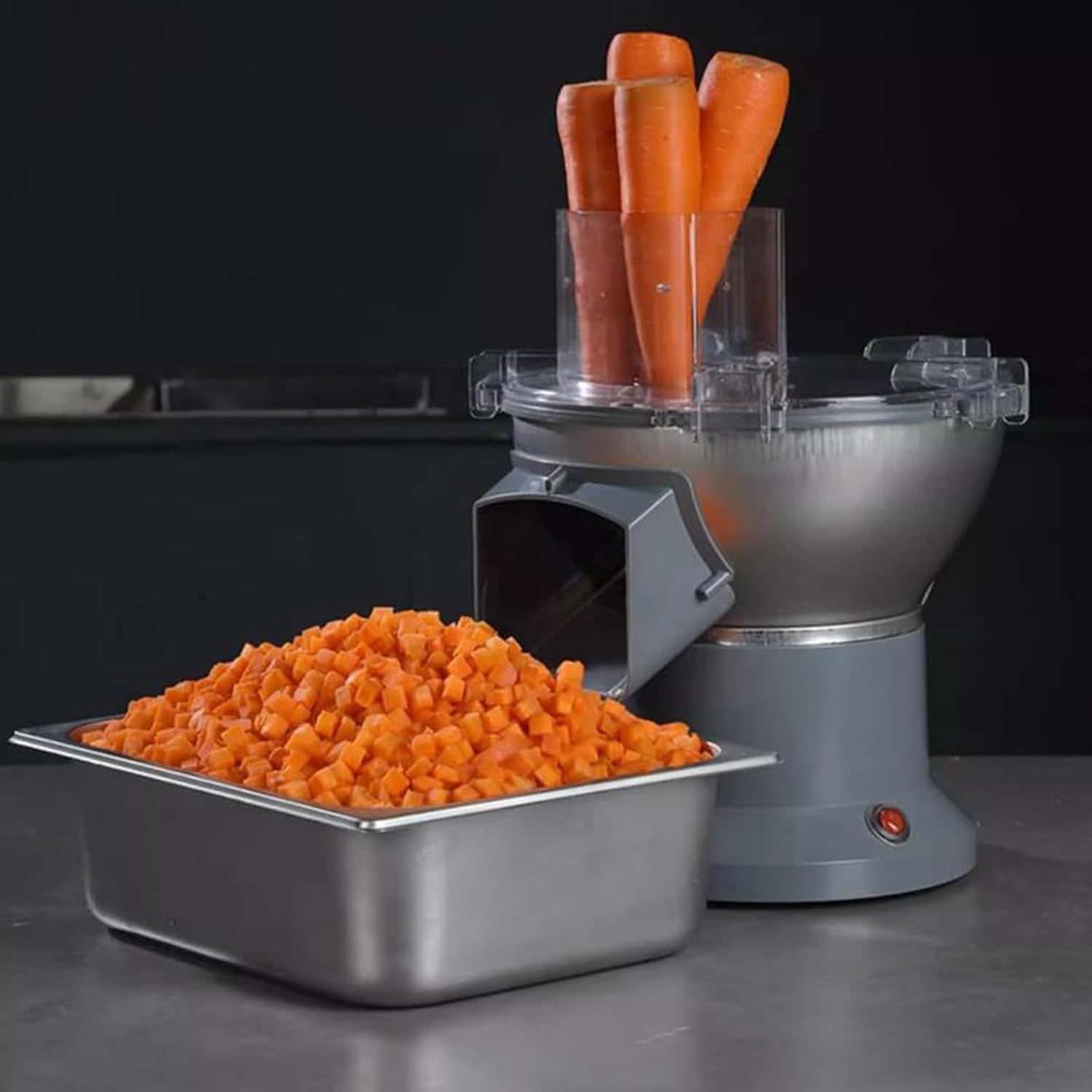 Commercial Vegetable Dicer, Electric Vegetable Shredder, Multi-Function Fruit Processor for Kitchen, Restaurant