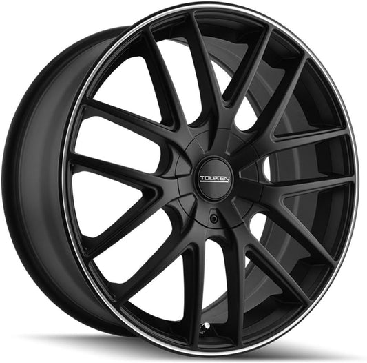 Touren TR60 17 Black Wheel/Rim 4x100 & 4x4.5 with a 42mm Offset and a 67.1 Hub Bore. Partnumber 3260-7701MB