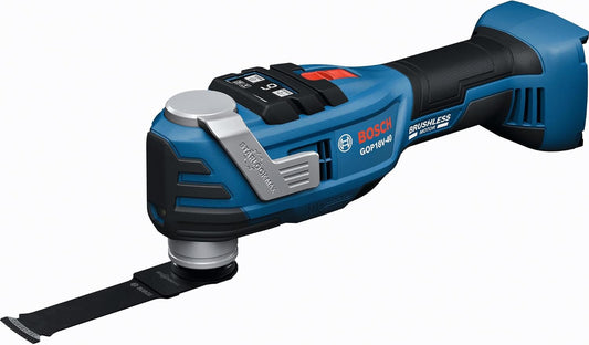 BOSCH GOP18V-40N 18V Brushless StarlockMax Oscillating Tool - Powerful 20,000 OPM, 6 Speed Settings, Auto-Stop, Ergonomic Design, Fast Accessory Changes, Ideal for Remodelers & Contractors