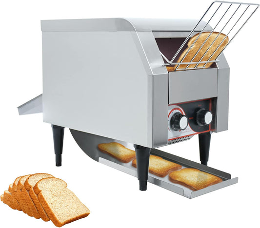 NJTFHU Commercial Toaster Conveyor 150slices\/Hour,Stainless Steel Conveyor Toaster for Bun Bagel Bread Heavy Duty with 7 Speed Control\/3 Toaster Mode Speed Control\/3 Toaster Mode