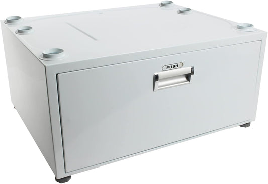 Equator Laundry Pedestal with Drawer (White)