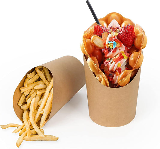 ALDKitchen Paper Bowls | Disposable Brown Paper Cups | Home & Commercial Us | 50, 200 & 1000 PCS (200 PCS)