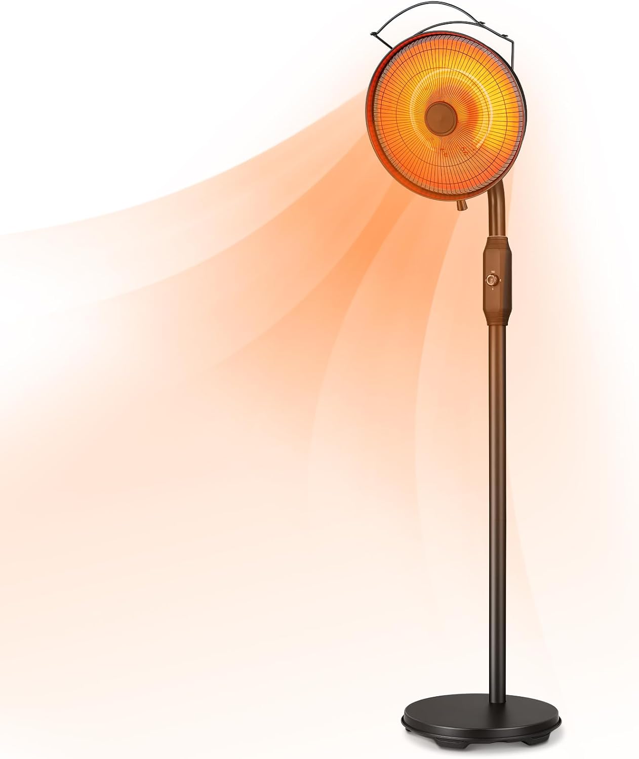 Xbeauty 1500W Outdoor Patio Heater, Electric Infrared Heater with 3 Heat Levels, Rapid Heating in 3s, Tower Space Heater with Angle Adjustable, Overheat Protection and Waterproof, Energy Saving, ETL