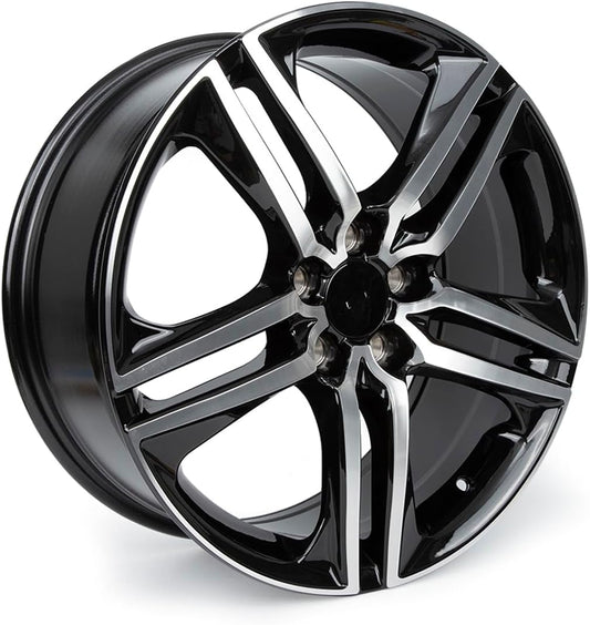 KORENJUL New 19x8 Inch Replacement Aluminum Alloy Wheels Rims For 2016 2017 Honda Accord Sport Machined Black Direct Fit - OE Stock Specs(one pack)