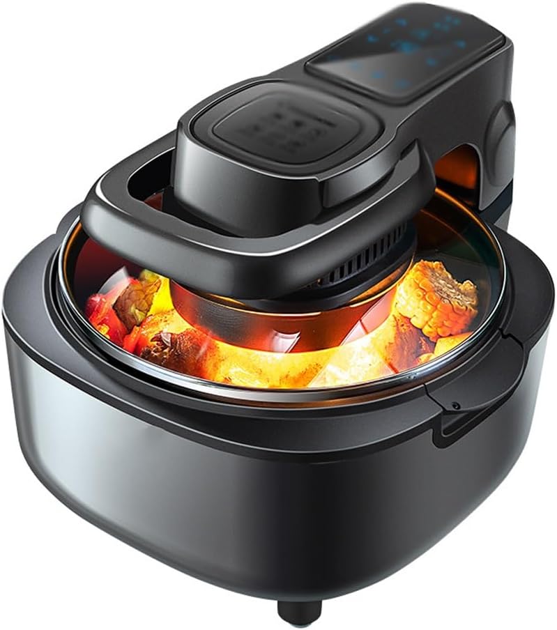 HIONJIN Visible Air Fryer Large Capacity Oil-free Steam Fryer Intelligent Household Air Fryer