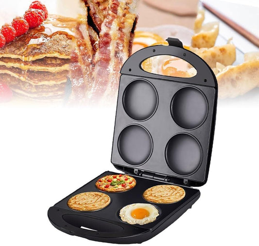 Nonstick Pan Cake Maker Griddle - 1400W Mini Pancake Pan, Electric Arepa Maker for Healthy Cooking, Fry Eggs, Burgers, Omelettes & More