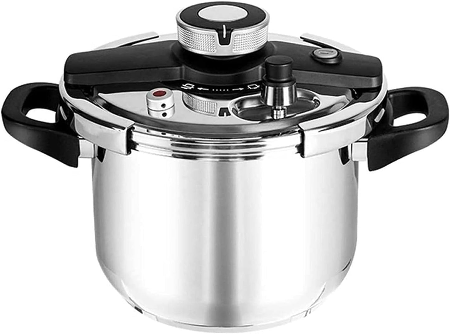 UOOD 304 Stainless Steel Pressure Cooker, Universal for Household Gas Induction Cooker, New Explosion-proof Thickened Pressure Cooker Large Capacity (Size : 6L)