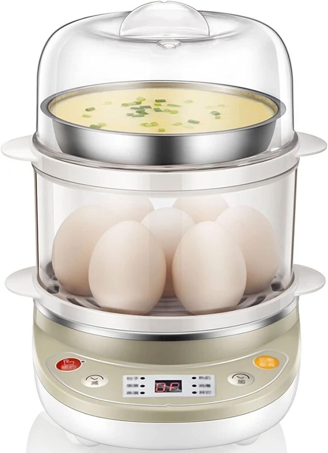 Premium Egg Boiler Cooker Steamer - 14 Egg Capacity Electric Egg Cooker and Egg Steamer for Boiled Eggs, Poached Eggs, Scrambled Eggs or Omelettes with Auto Shut Off Feature Smart Kitchen Tools