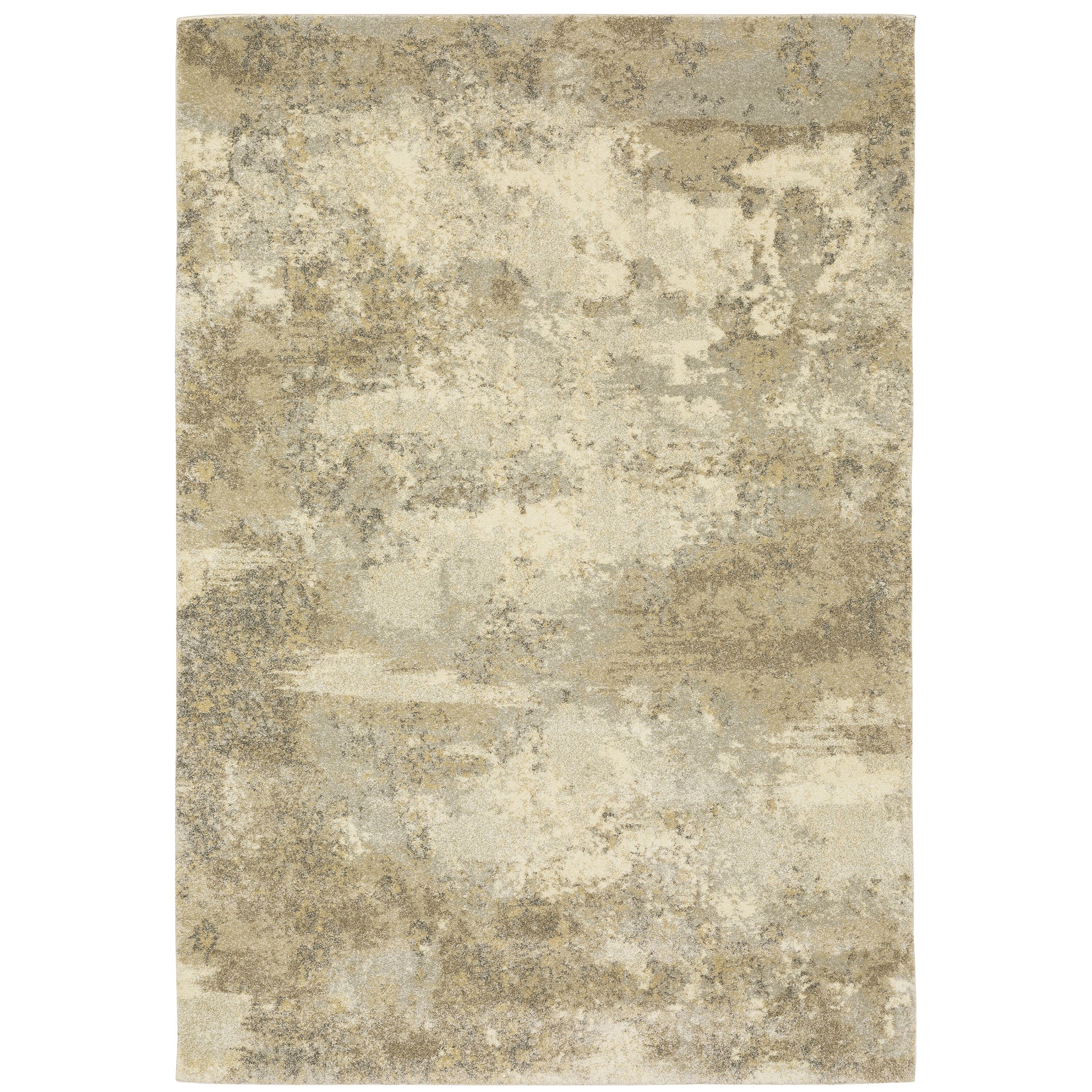 Archer Lane Beachwood 8 x 11 (ft) Loomed Gold Rectangular Indoor Abstract Bohemian/Eclectic Pet Friendly Area rug