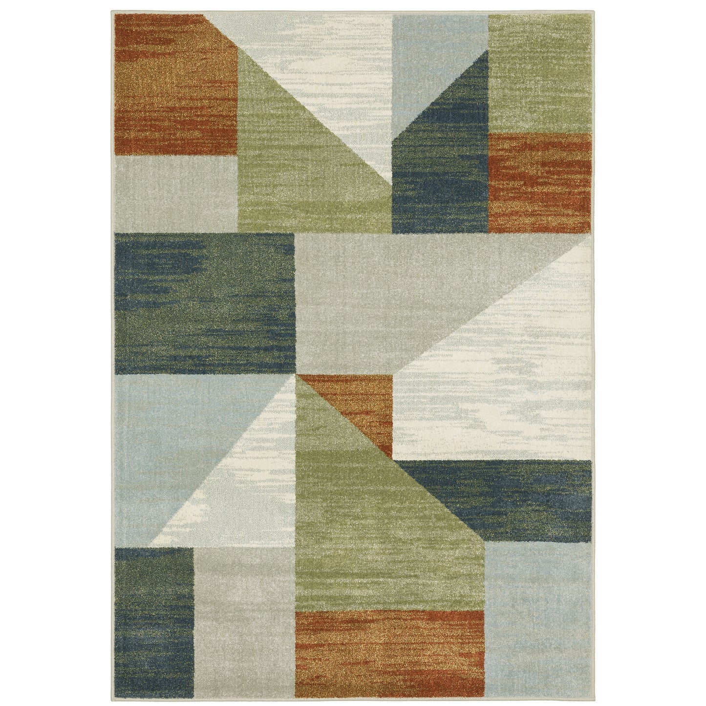 Archer Lane Baltic 6 x 9 (ft) Loomed Beige Rectangular Indoor Geometric Pet Friendly Area rug