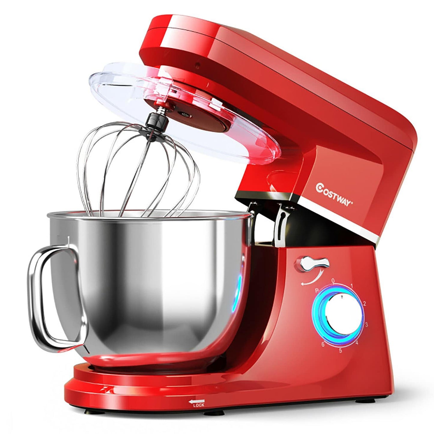 GZMR 7.5 Qt Tilt Stand Mixer with Dough Hook Red 7.5-Quart Tilt-head Stand Mixer