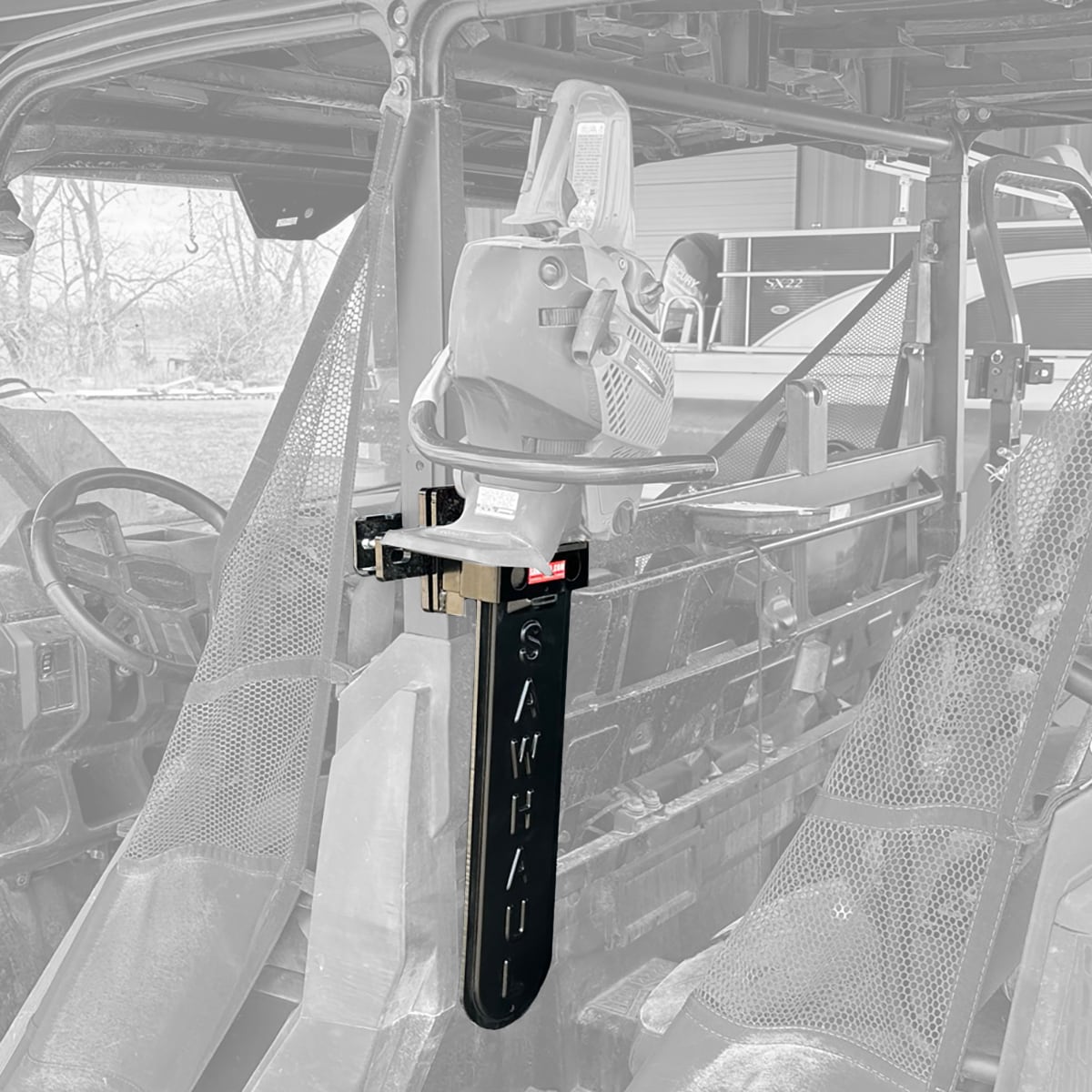 SawHaul 20-in Universal Chainsaw Carrier Holster Kit, Mounts to ROPS, Pro-Grade Scabbard SLSRP-20