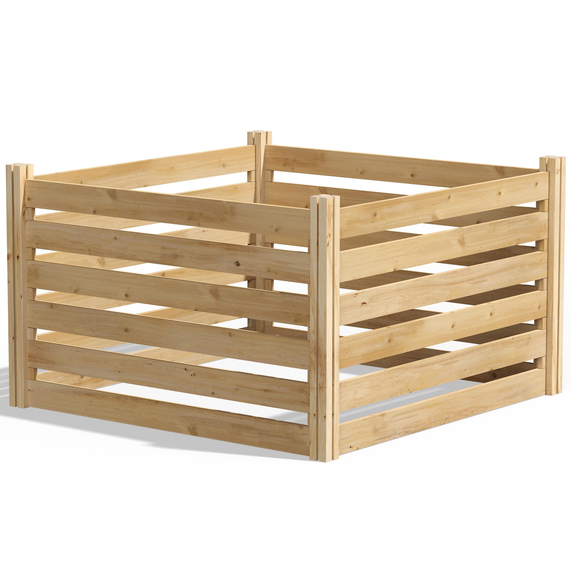 Greenes Fence 309.17 Wood Stationary Bin Composter RCCOMP48