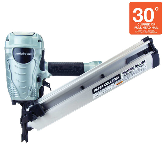 Metabo HPT 3.5-in 30-Degree Pneumatic Framing Nailer NR90ADS1M