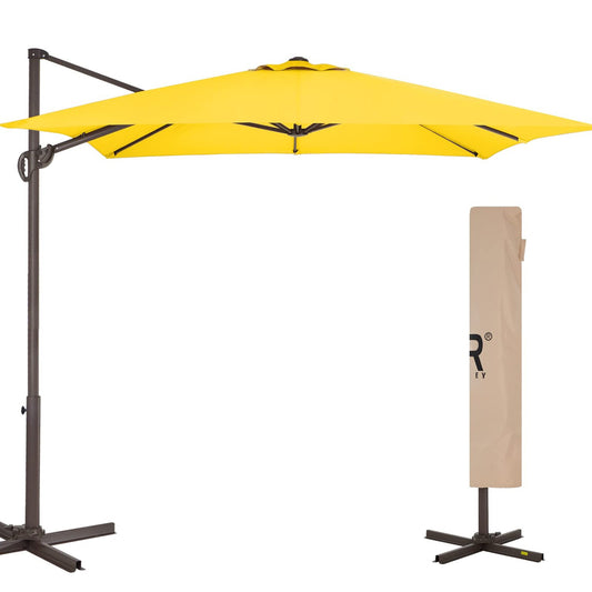 JEAREY 8.2-Feet Aluminum Offset Patio Umbrella