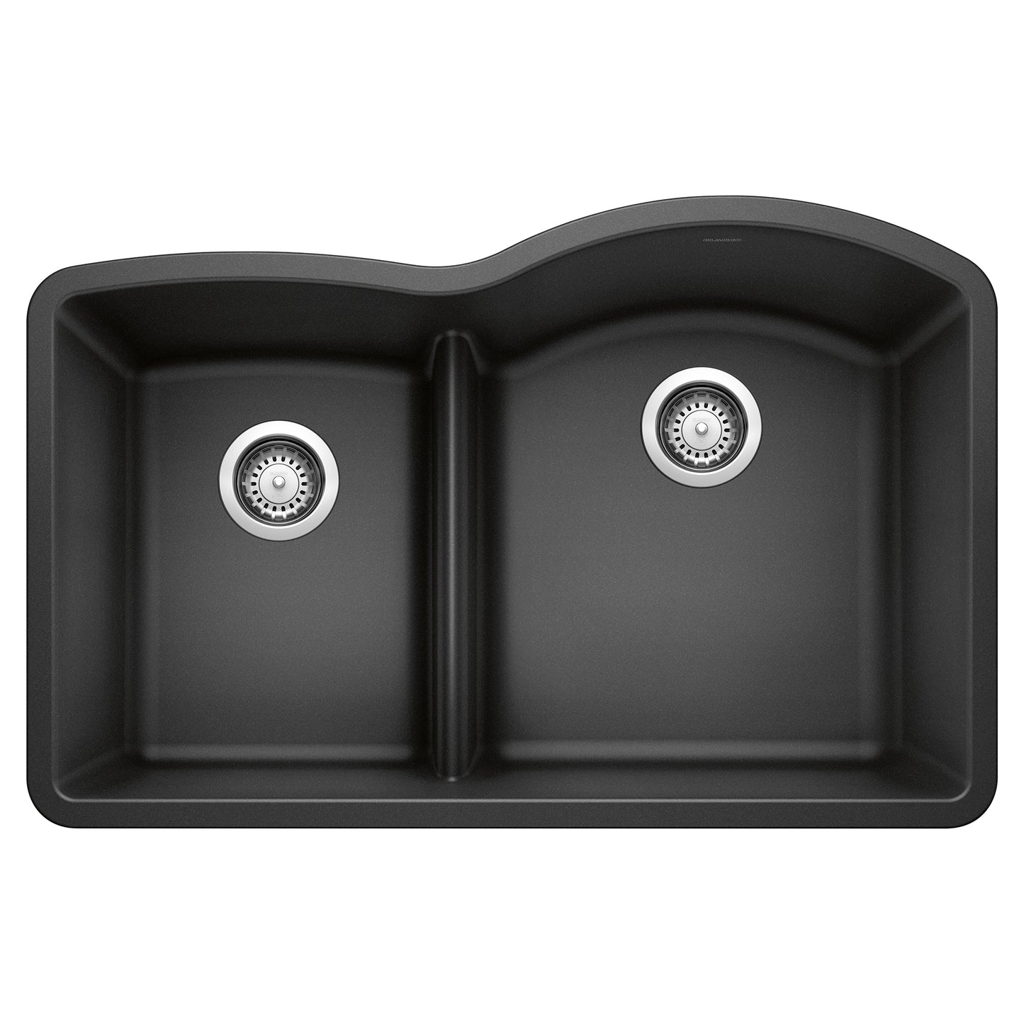 BLANCO Diamond Silgranit Undermount 32-in x 21-in Granite Double offset bowl Kitchen Sink