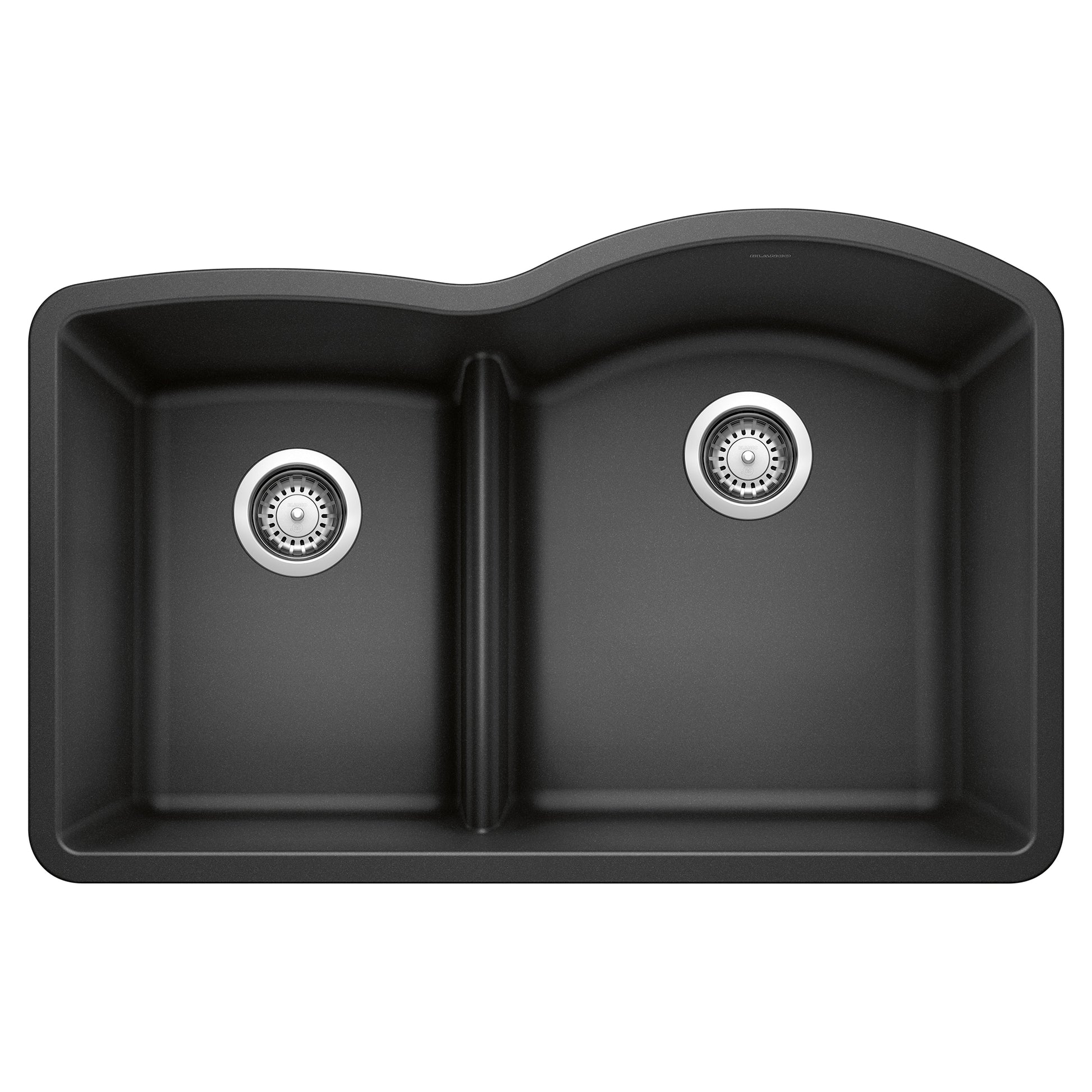 BLANCO Diamond Silgranit Undermount 32-in x 21-in Granite Double offset bowl Kitchen Sink