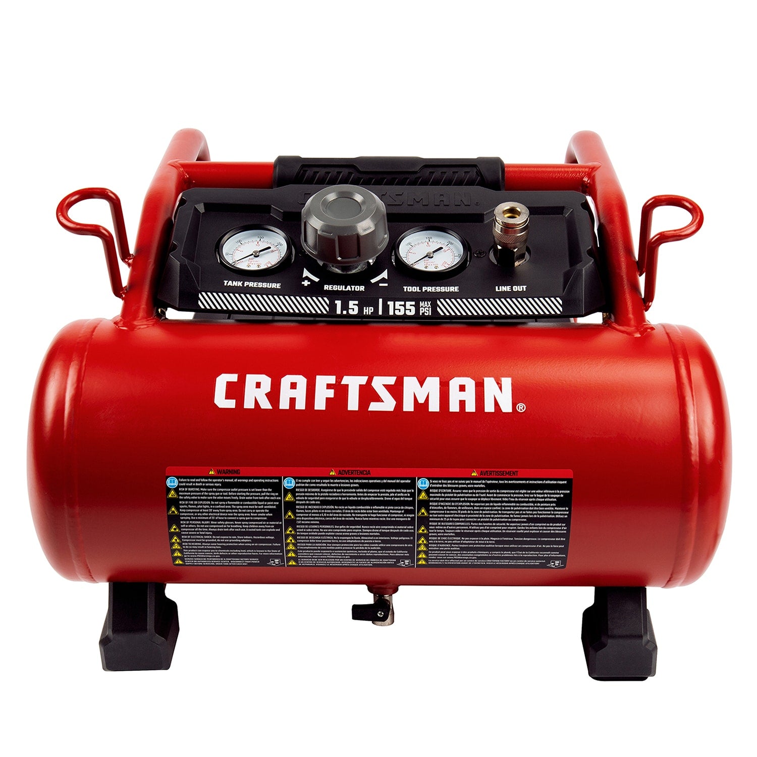CRAFTSMAN 3-Gallon Portable Electric 155 PSI Hot Dog Air Compressor CM-0200341