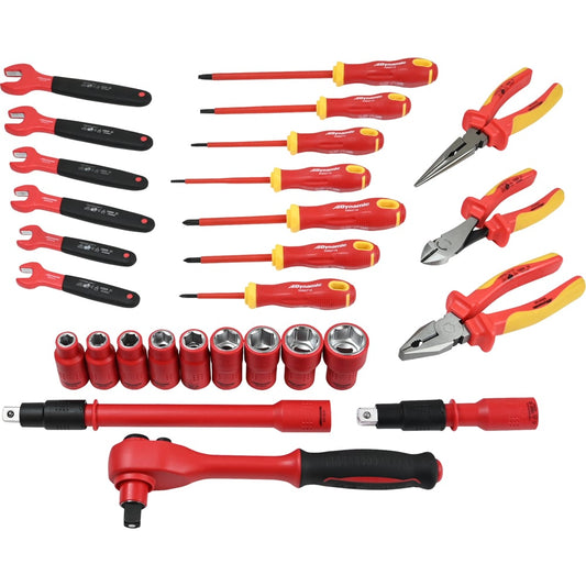 Dynamic 28-Piece Metric Matte Mechanics Tool Set with Hard Case D113000