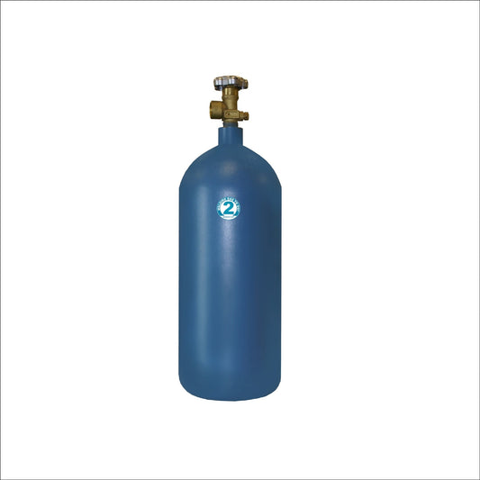 Gaspony Empty 40 CF CGA 580 Cylinder, Blue, 2-2.5 Hours Welding Time TBH MIX2B
