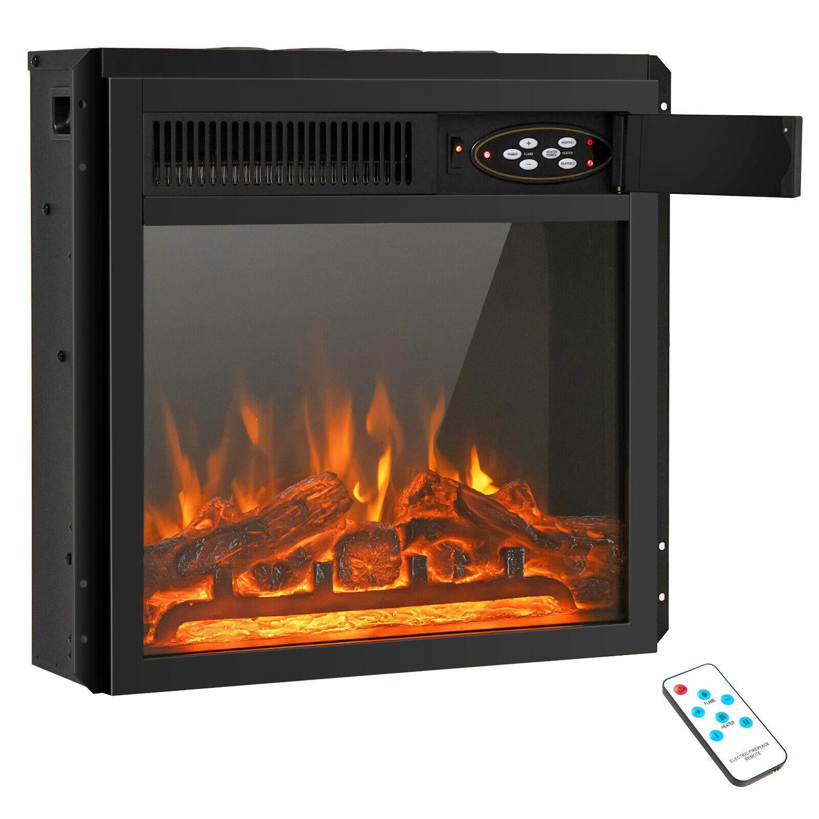 BABOOM 19.67-in W Black Fan-forced Electric Fireplace BOM-10185-CO