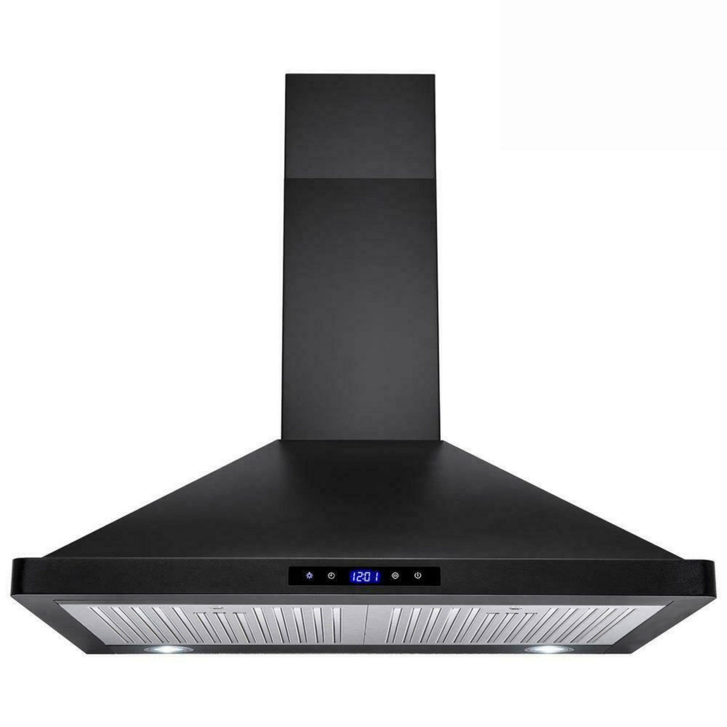 Maocao Hoom 30 inch Ducted 350-CFM Black Wall-Mounted Range Hood