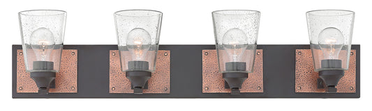 Hinkley Jackson 32.75-in 4 -Light Matte Black Rustic Vanity light 5663072