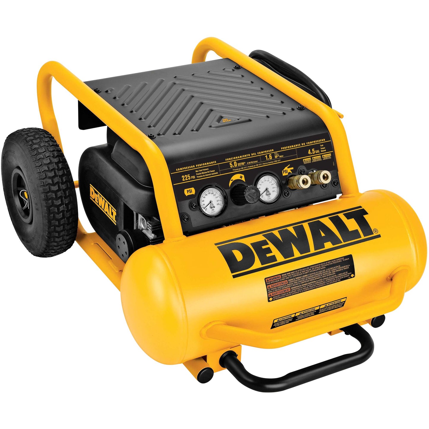 DEWALT 4.5-Gallon Portable Electric 225 PSI Horizontal Air Compressor