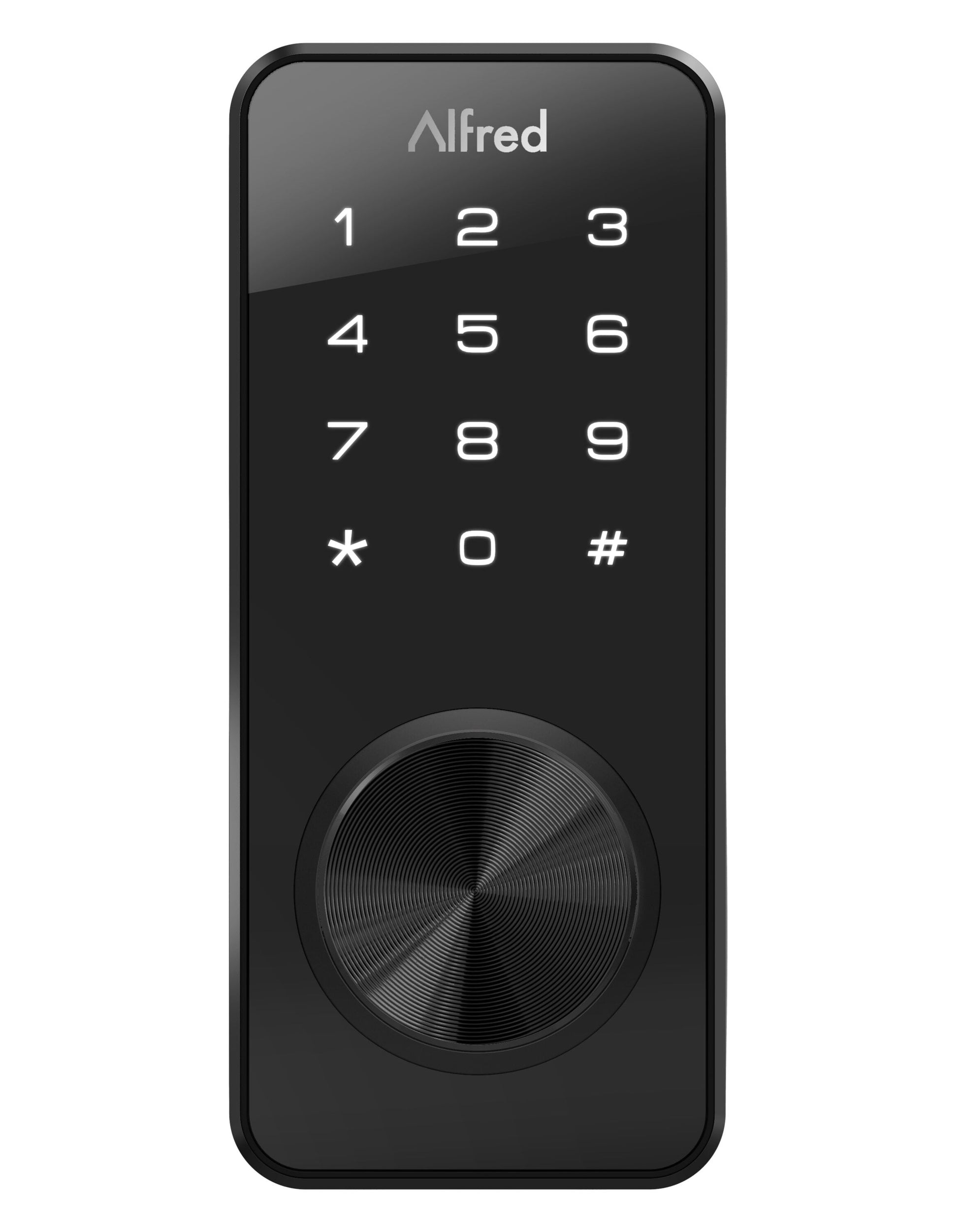 Alfred DB1S Black Smart Lock Electronic Deadbolt with Wifi Bluetooth Touchscreen Keypad DB1S-KEY-BL