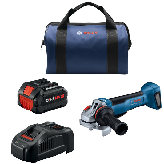 Bosch 5-in 18-volt 8 Amps Paddle Switch Brushless Cordless Angle Grinder (Charger Included and 1-Battery) GWS18V-10PB14