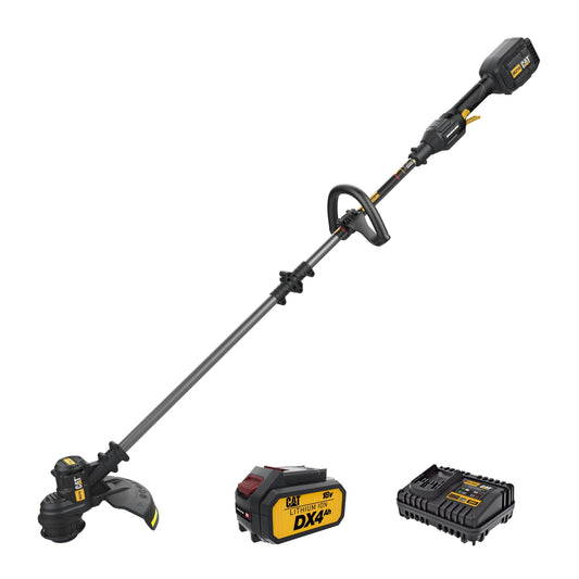 CAT 18-volt 13-in Straight Shaft Battery String Trimmer 4 Ah (Battery and Charger Included) DG210
