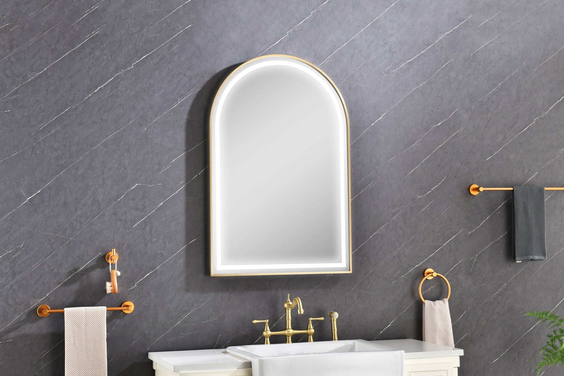 Vacolite 39-Inches x 26-Inches Polished Rectangular Dimmable LED Lighted Fog Free Tilting Bathroom Vanity Mirror ( glass )