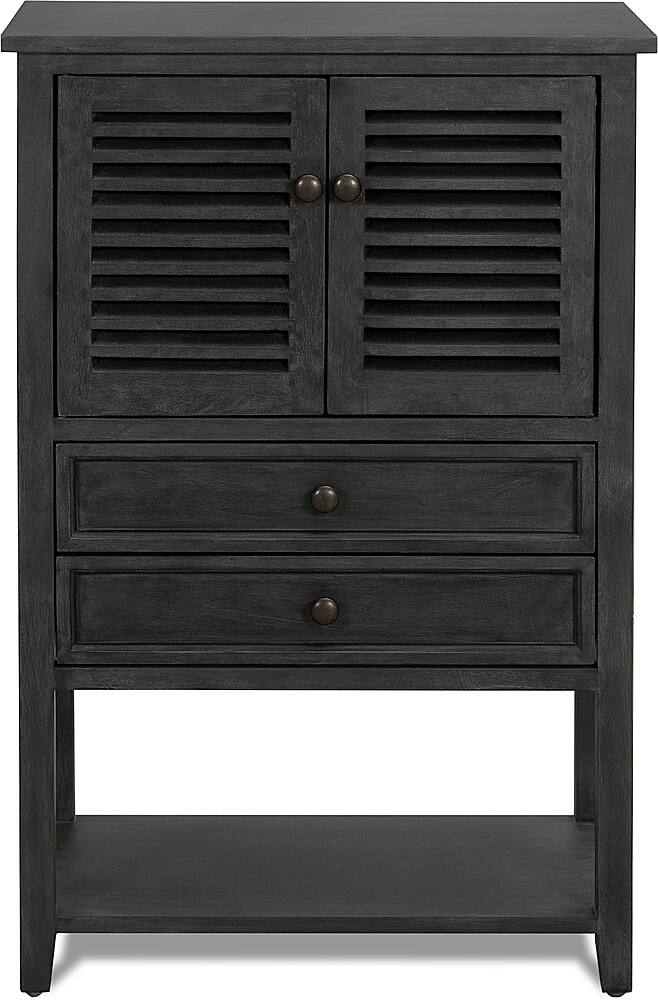 Finch - Webster 2-Drawer and 2-Door Storage Cabinet - Dark Gray
