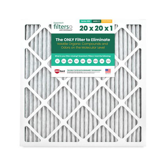 GreenTech Environmental Greentech Filter 990 20x20x1 24CASE - Non-HEPA Air Purifier Filter for Commercial Use - Removes Dust, Odors, Particulates, Pet Dander, Mold, Pollen 1X6383