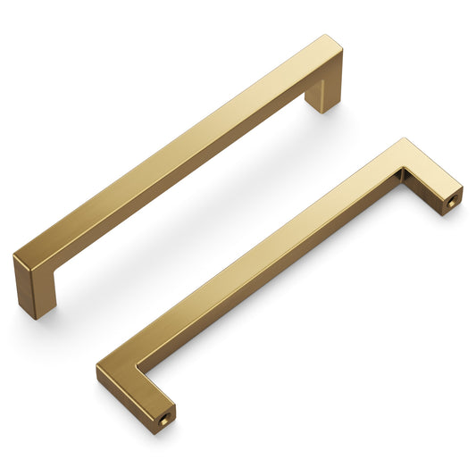 Hickory Hardware Skylight 5-1/16-in (128Mm) Center to Center Champagne Bronze Rectangular Handle Drawer Pulls (10-Pack) HH075328-CBZ-10B