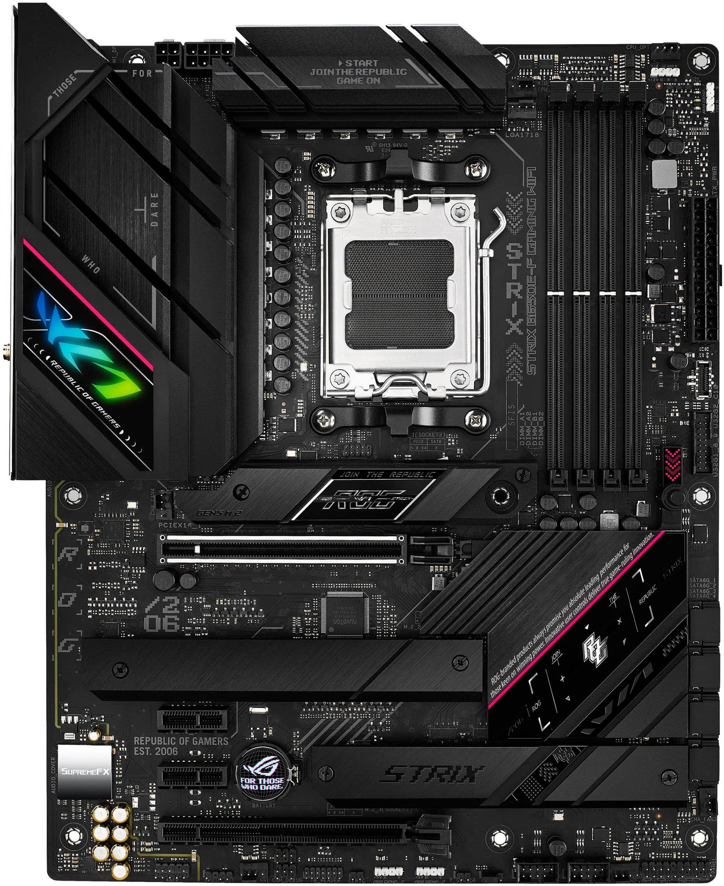 ASUS - ROG STRIX B650E-F GAMING WIFI (Socket AM5) USB 3.2 AMD Motherboard