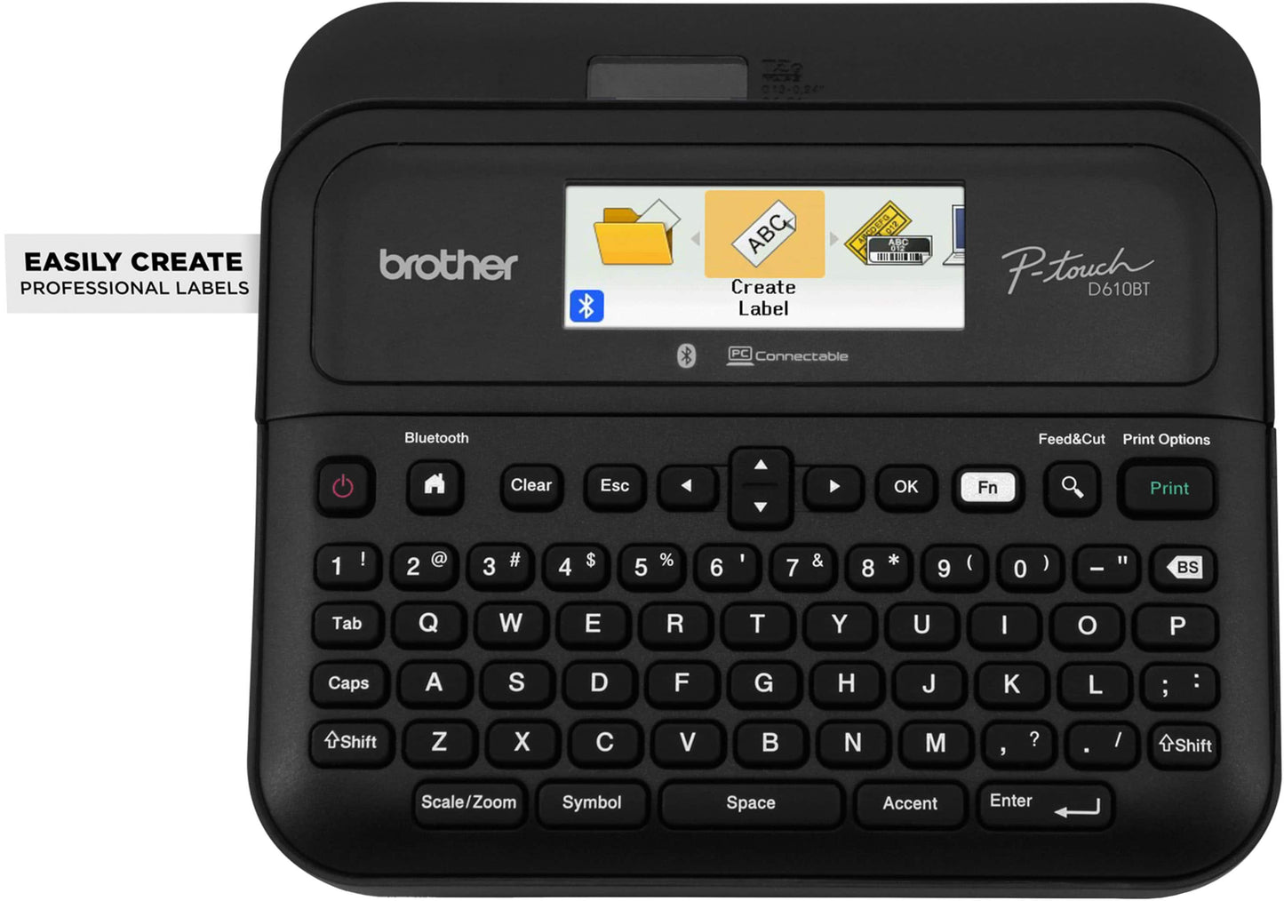 Brother - P-touch PT-D610BT Wireless Label Printer - Black
