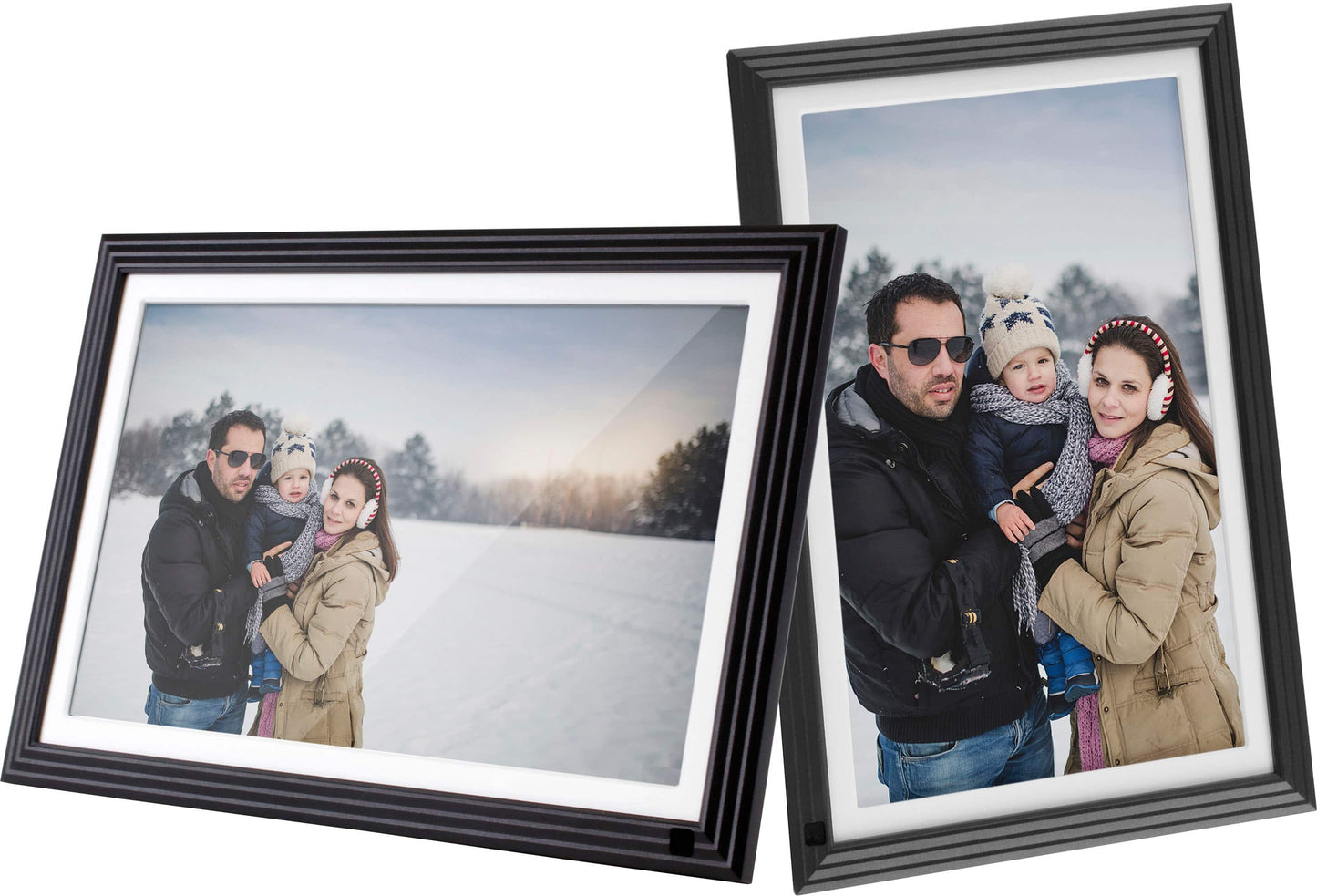 Aluratek - 10" IPS LCD Wi-Fi Touchscreen Digital Photo Frame - Black
