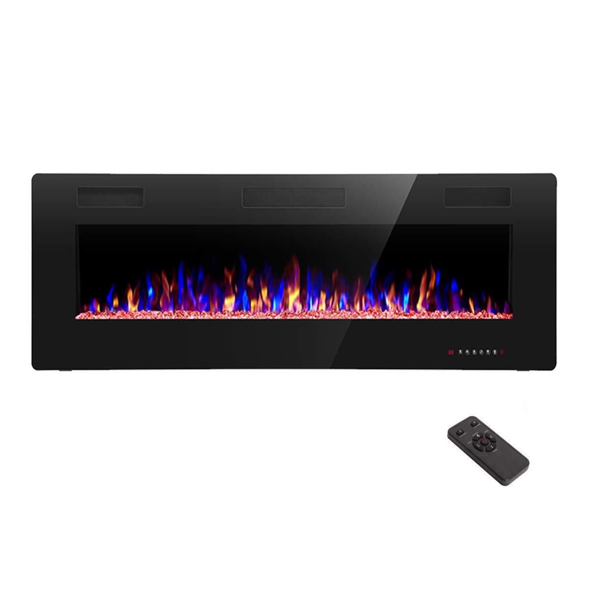 BANSA ROSE 50-in W Black Fan-forced Electric Fireplace LLZJLY41409