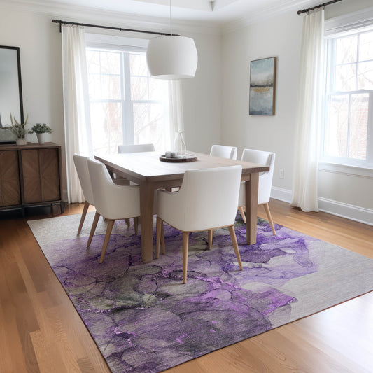 Addison Rugs Chantille ACN520PP 9 x 12 (ft) Purple Rectangular Indoor/Outdoor Abstract Machine washable Area rug
