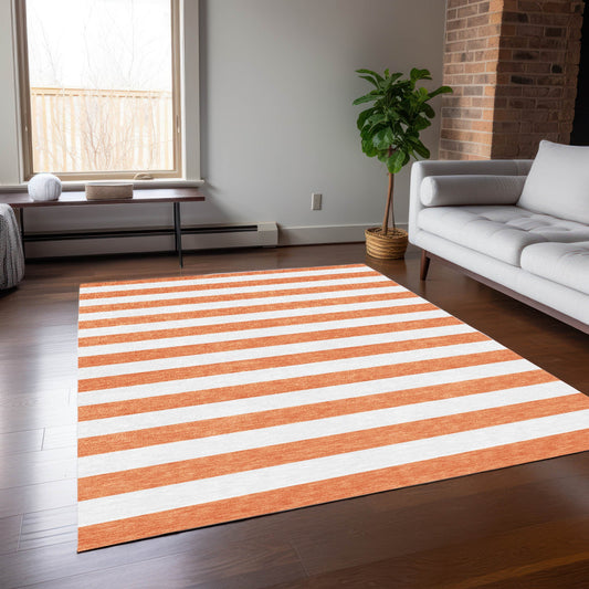 Addison Rugs Chantille ACN528SM 10 x 14 (ft) Salmon Rectangular Indoor/Outdoor Abstract Machine washable Area rug