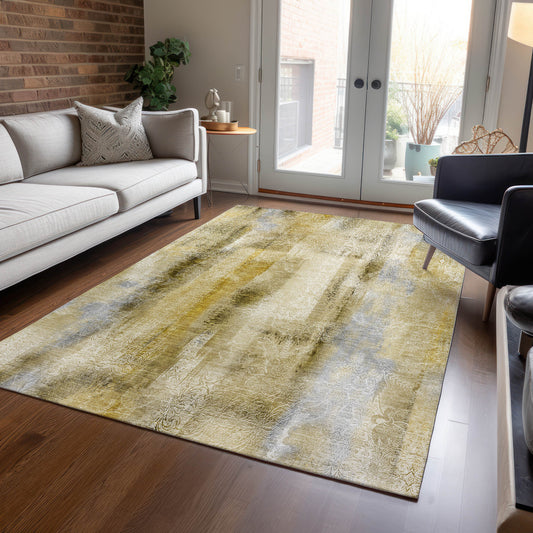 Addison Rugs Chantille 8 x 10 (ft) Taupe Rectangular Indoor/Outdoor Abstract Machine washable Area rug
